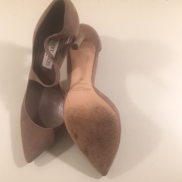 Beautiful taupe suede Jimmy Choo high heels - Picture 3 of 7